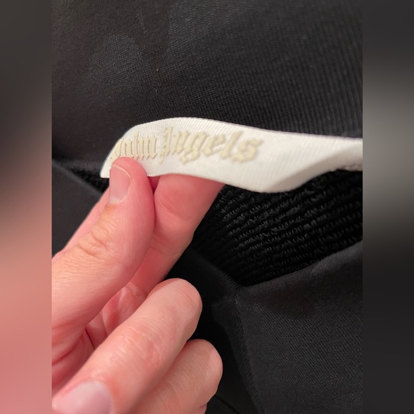 Palm Angels Logo Print Off-shoulder Sweatshirt Size Small Track Off Shoulder - Picture 12 of 16